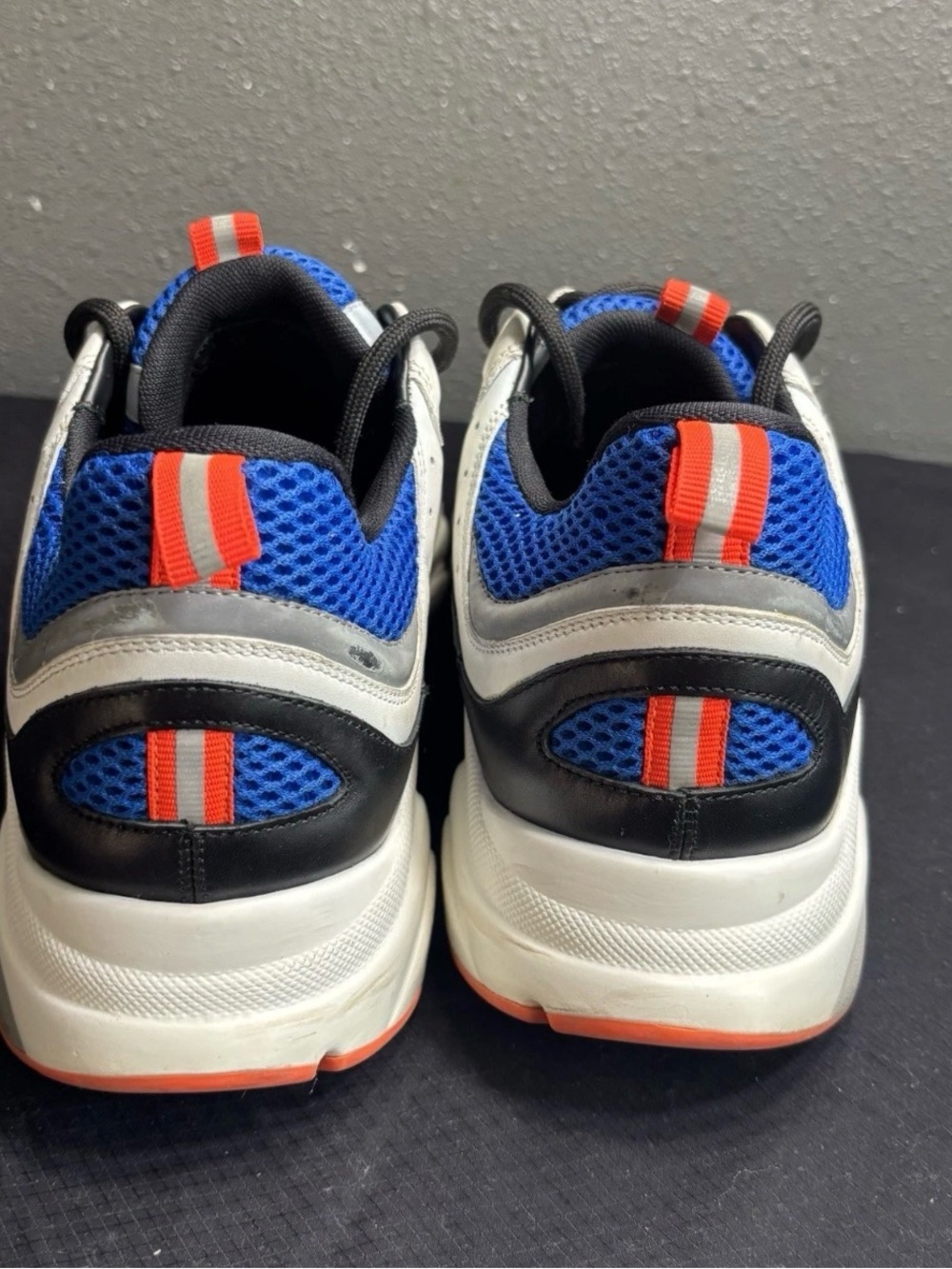 Dior B22 White Orange Blue Mens Reflective Sneakers - Size 45 - Picture 5 of 13